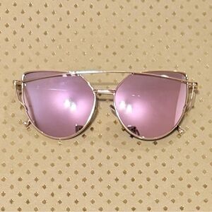 🆕 NEW UV400 Gold and Pink Reflective Sunglasses